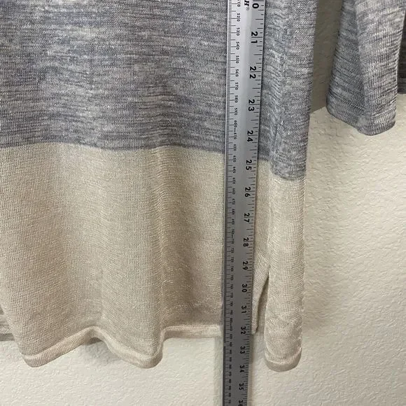 Nordstrom Tunic Top Womens Large Linen Blend Gray - Picture 5 of 7